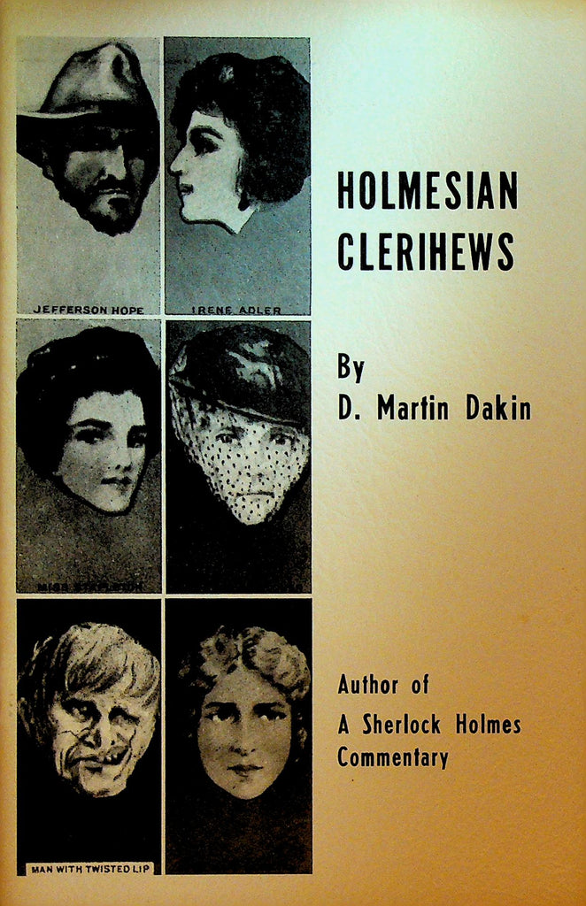 Holmesian Clerihews by D Martin Dakin