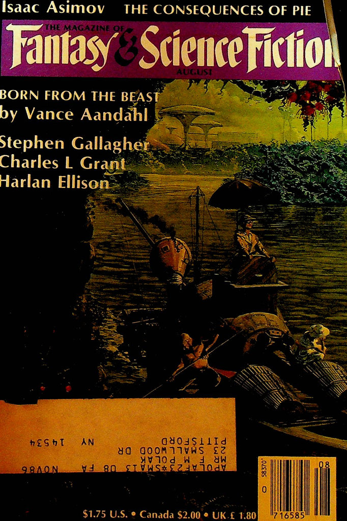 Magazine of Fantasy & Science Fiction August 1986
