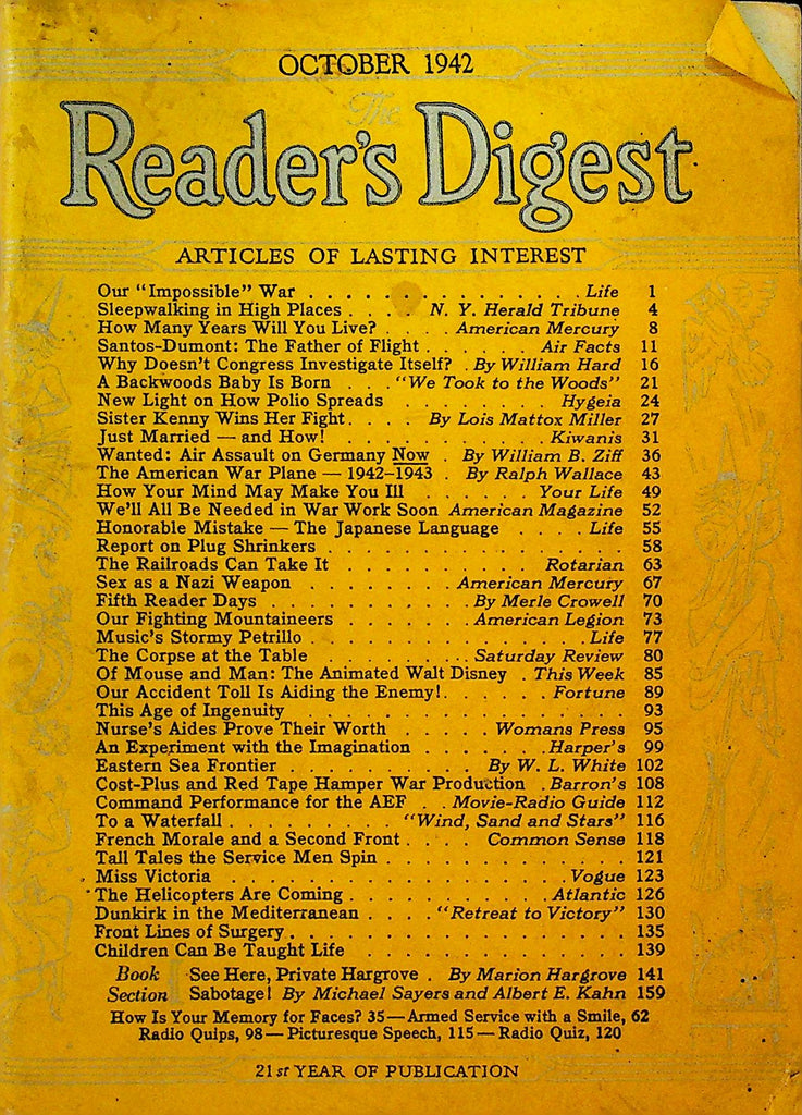 Reader's Digest October 1942