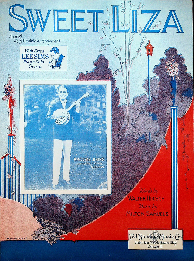 Sweet Liza Sheet Music 1929