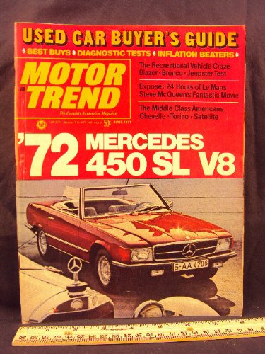 1971 71 June MOTOR TREND Magazine (Features: Test Reports on Blazer, Bronco, Jeepster, Chevelle, Torino, & Satellite)