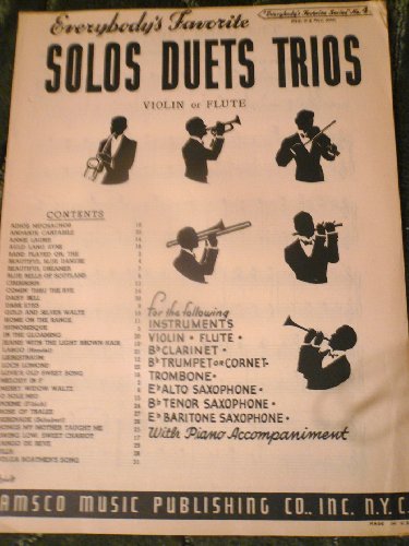 Everybody's Favorite Solos, Duets, Trios - Violin or Flute (EVERYBODY'S FAVORITE SERIES, 48)