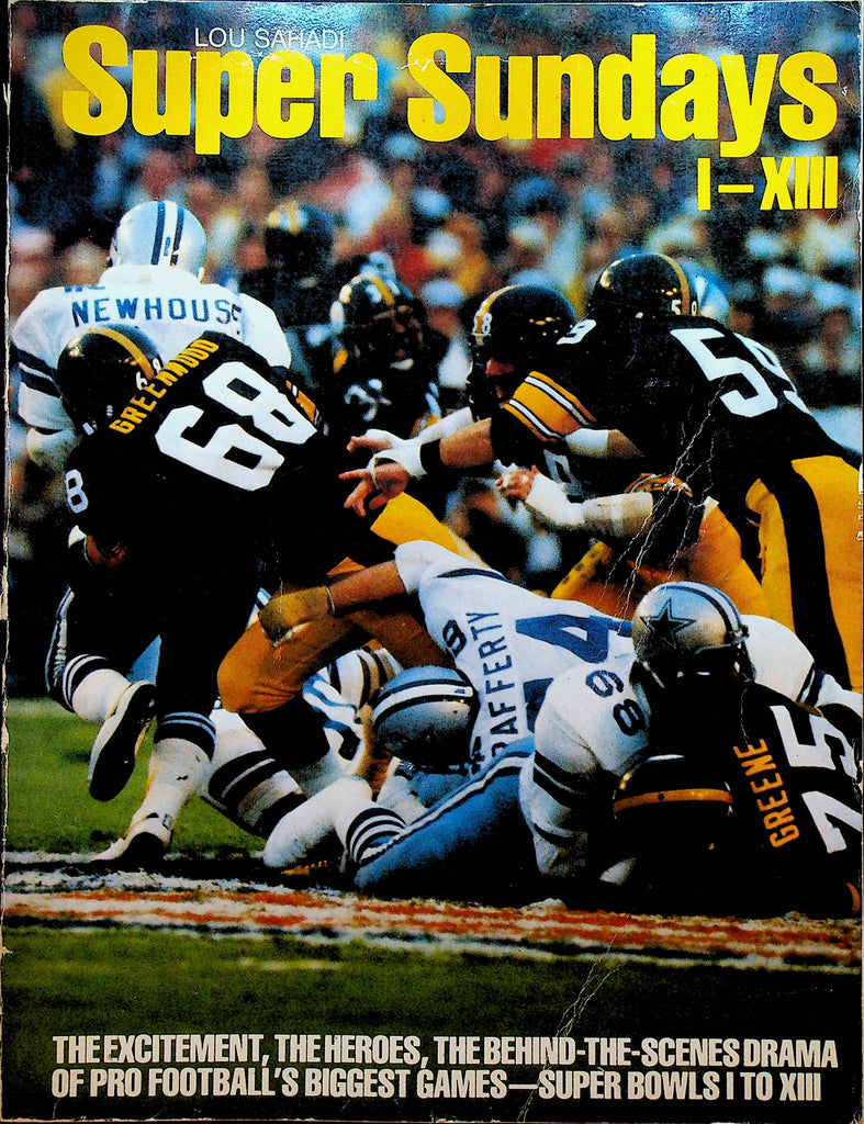 Super Sundays I-XIII Lou Sahadi NFL Super Bowl Book SC