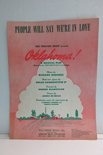 "People Will Say We're in Love" Sheet Music From Oklahoma! 1943.