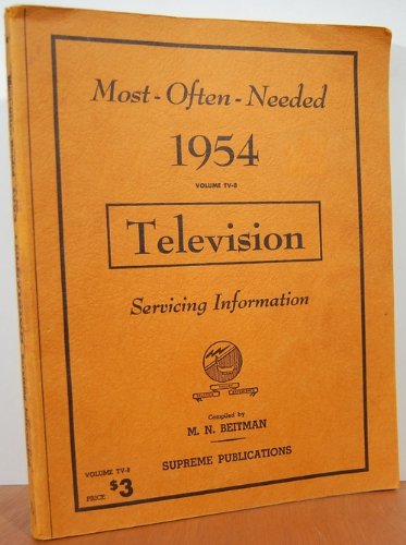 Most Often Needed 1954 Volume TV-8 Television Servicing Information