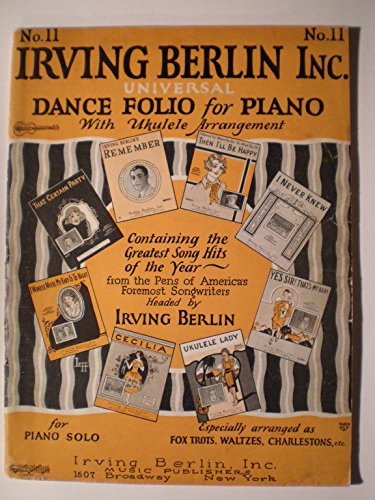 Irving Berlin Universal Dance Folio for Piano, No.11, Edition Extraordinary