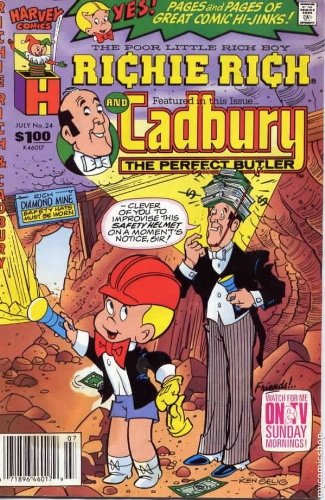 Richie Rich featured in Cadbury the Perfect Butler Issue No.24 by Harvey Comics