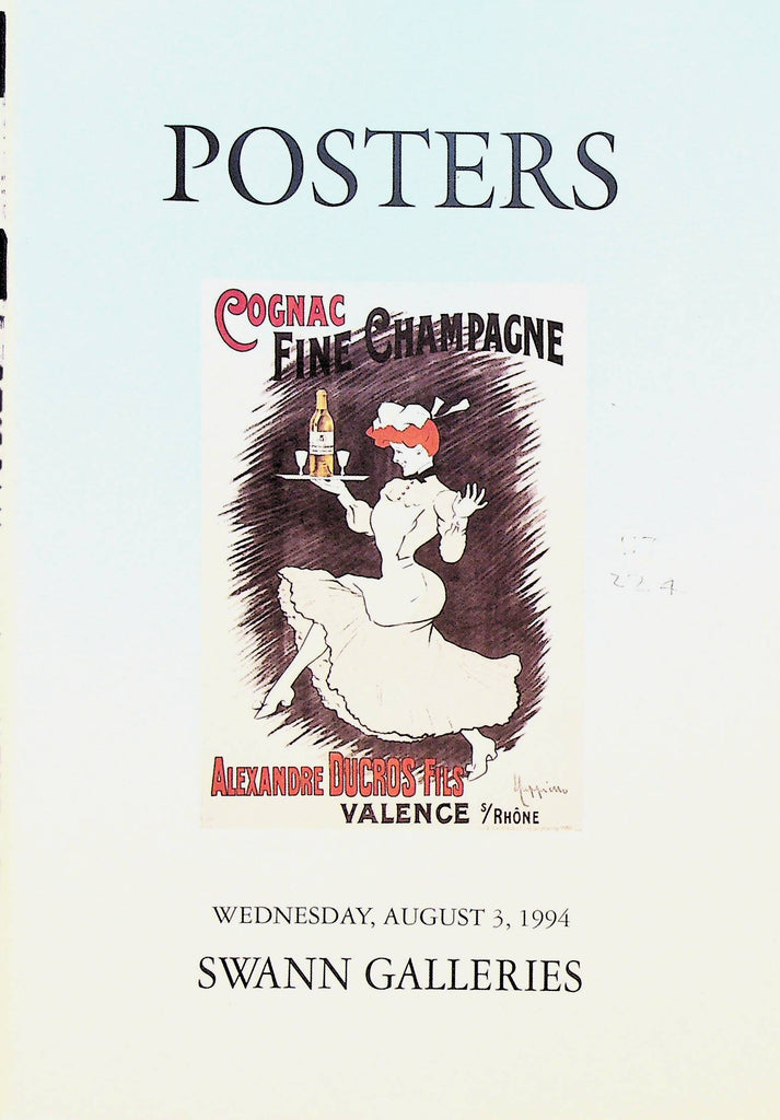 Posters Swann Galleries Auction Catalog August 3 1994