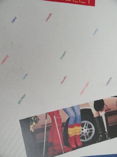 1986 Chevrolet Sprint / Nova / Spectrum / Chevette / Cavalier / Celebrity / Camaro / Monte Carlo / Corvette / Caprice Sales Brochure