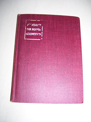 SIR ROGER DE COVERLEY ESSAYS FROM THE SPECTATOR BY ADDISON AND STEELE
