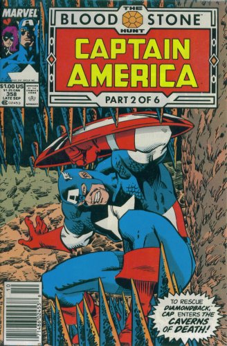 Captain America #358: Bones of Contention (Marvel Comic Book September 1989)