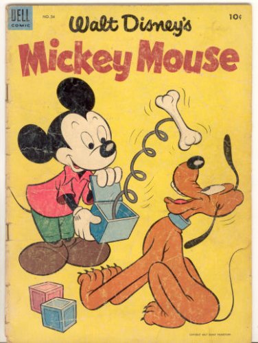 Mickey Mouse (Walt Disney's) No. 34 1954Year, Abt. G/Good , 15.00