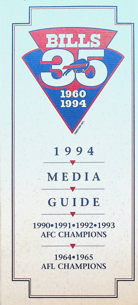 Buffalo Bills Media Guide 1994