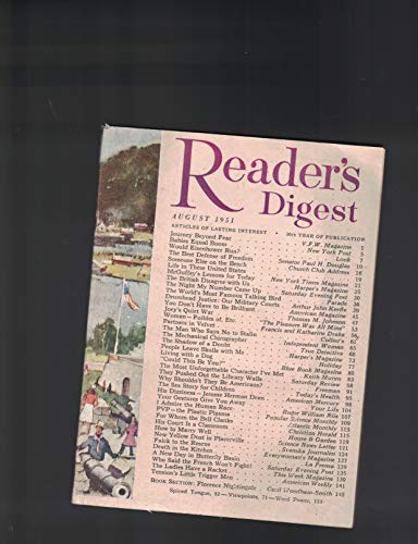 August 1951 Reader's Digest Magazine