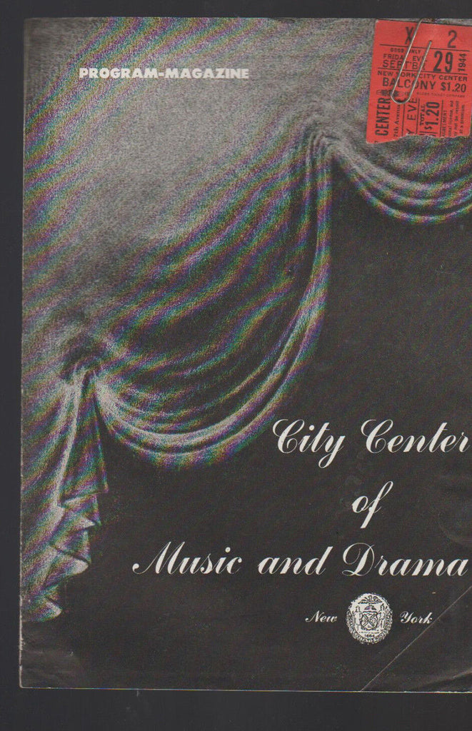 New York City Center of Music & Drama Program September 24 1944 Helen Hayes