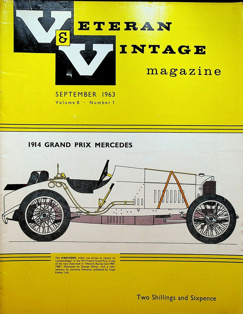 Veteran & Vintage Magazine September 1963 Cars Autos French Grand Prix Mercedes