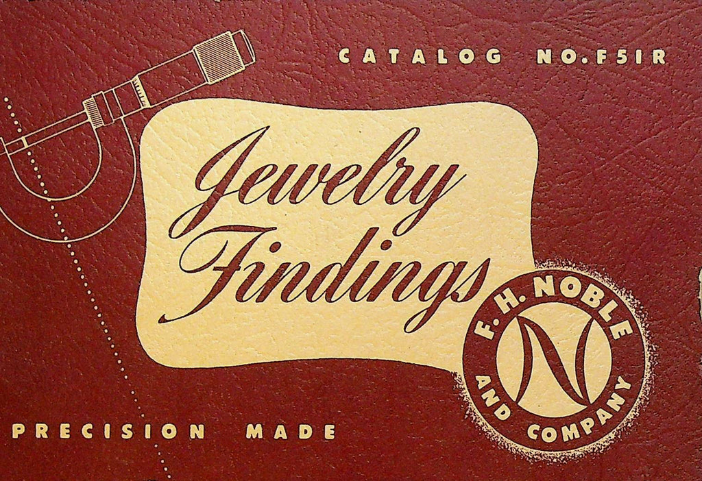 Jewelry Findings Catalog #f51R FH Noble & Co 1950s Chain Bars Snaps
