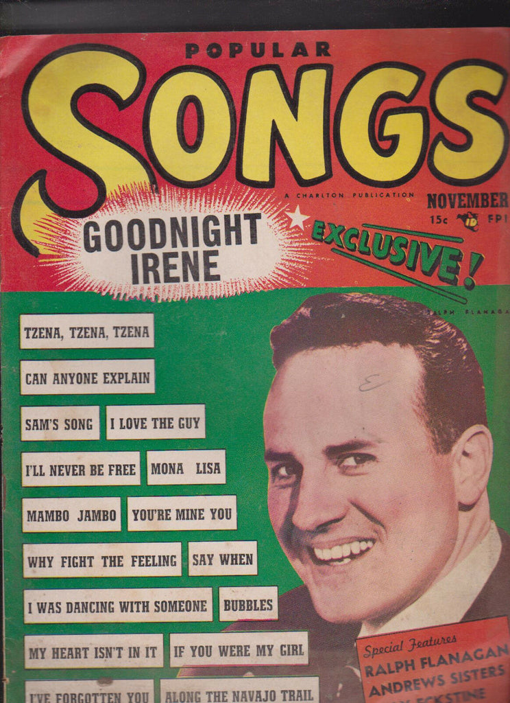 Popular Songs Ralph Flanagan Andrews Sisters  November 1950