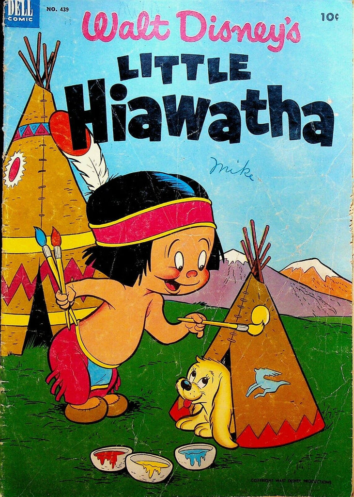 Little Hiawatha Four Color 439 Dell Comics 1952 Tepee Walt Disney