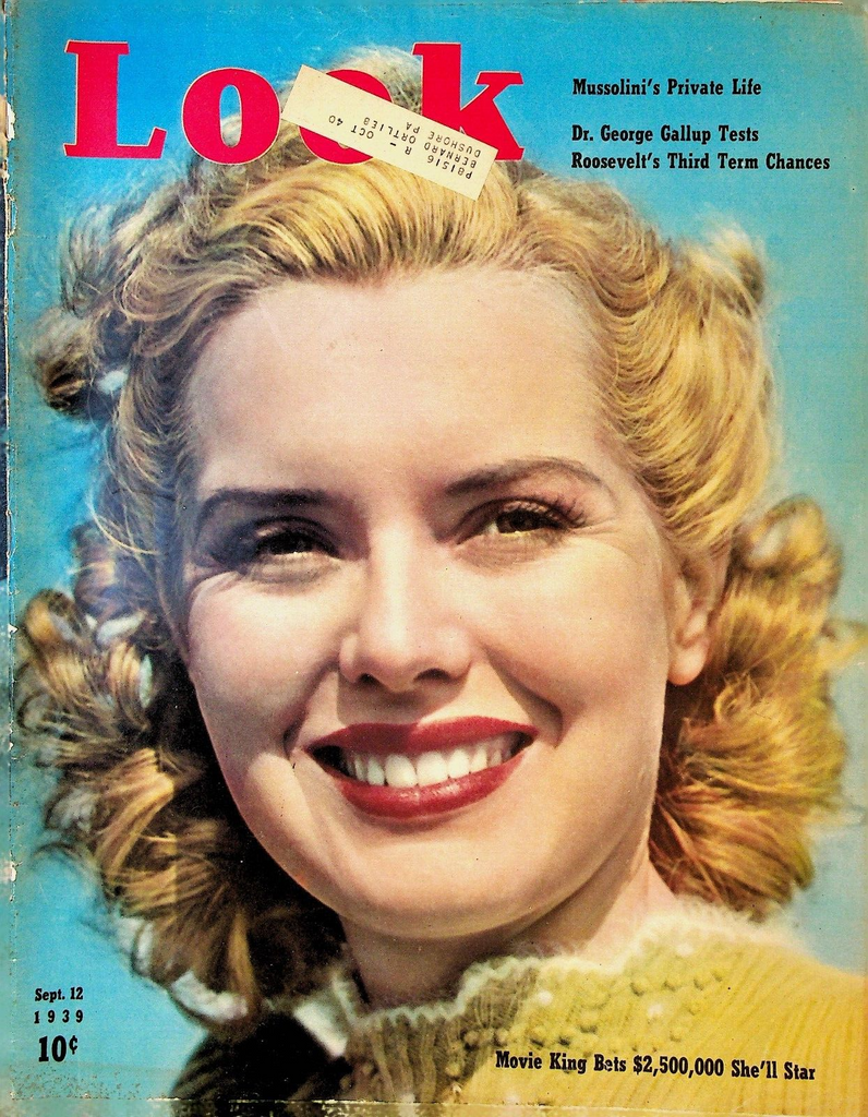 Look Magazine September 12 1939 Benito Mussolini Brenda Joyce Greta Garbo