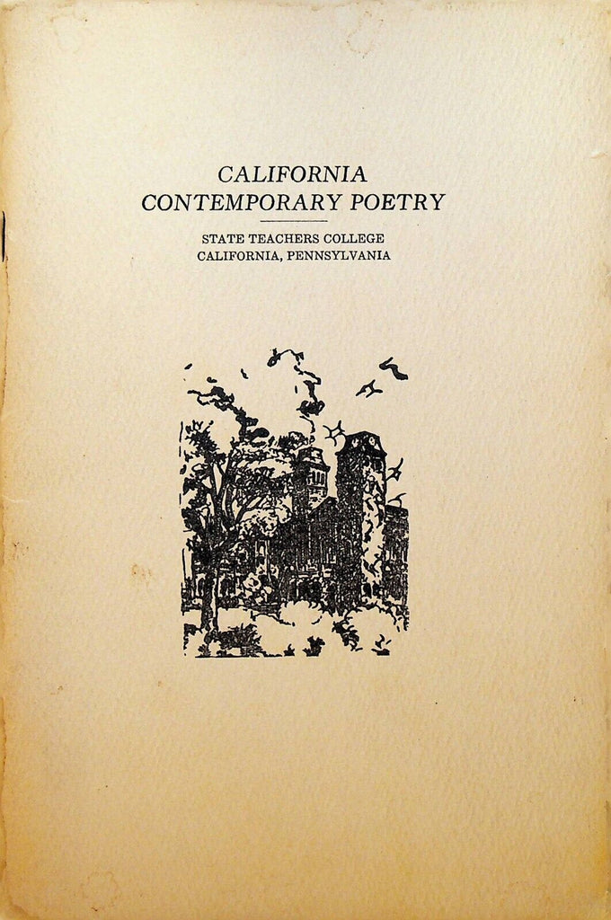 California Contemporary Poetry 1937 Booklet Pennsylvania State Teachers College