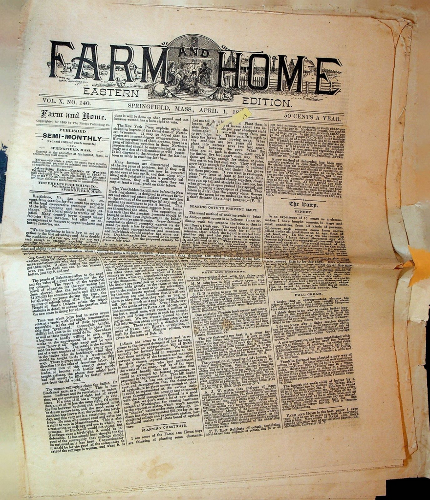 Farm and Home Magazine April 1 1889 Poultry Farming