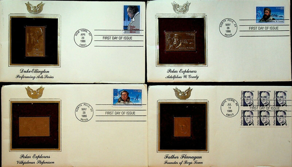 First Day Covers Lot Duke Ellington Statue of Liberty Father Flanagan