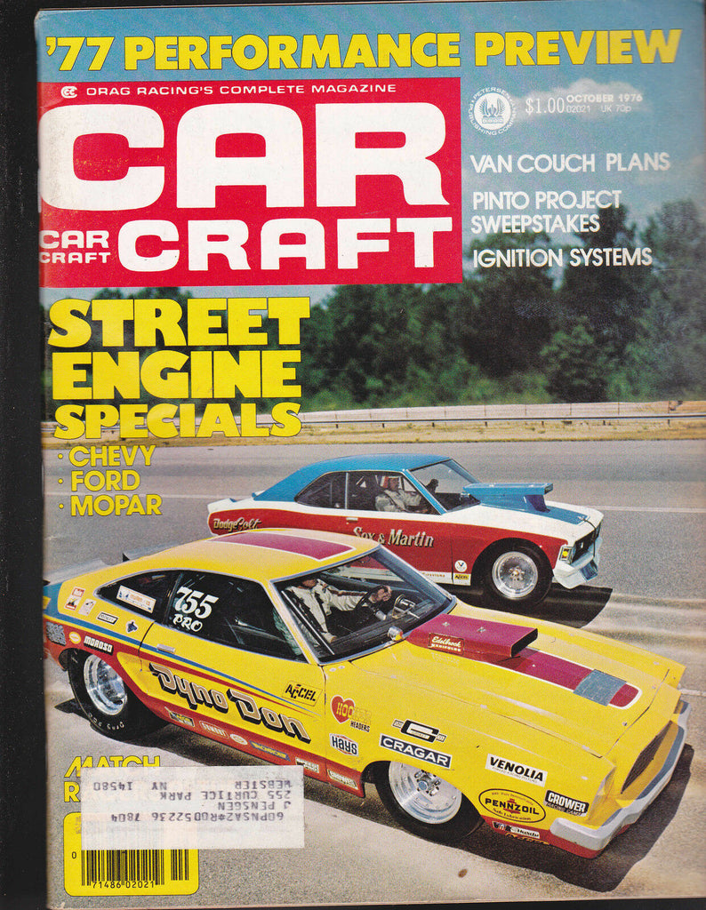 Car Craft Magazine Street Engine Specials Dyna Don October 1976  FREE US S/H