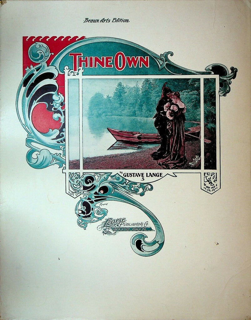 Thine Own Sheet Music Beaux Arts Edition 1905 Gustave Lange Eclipse Publishing