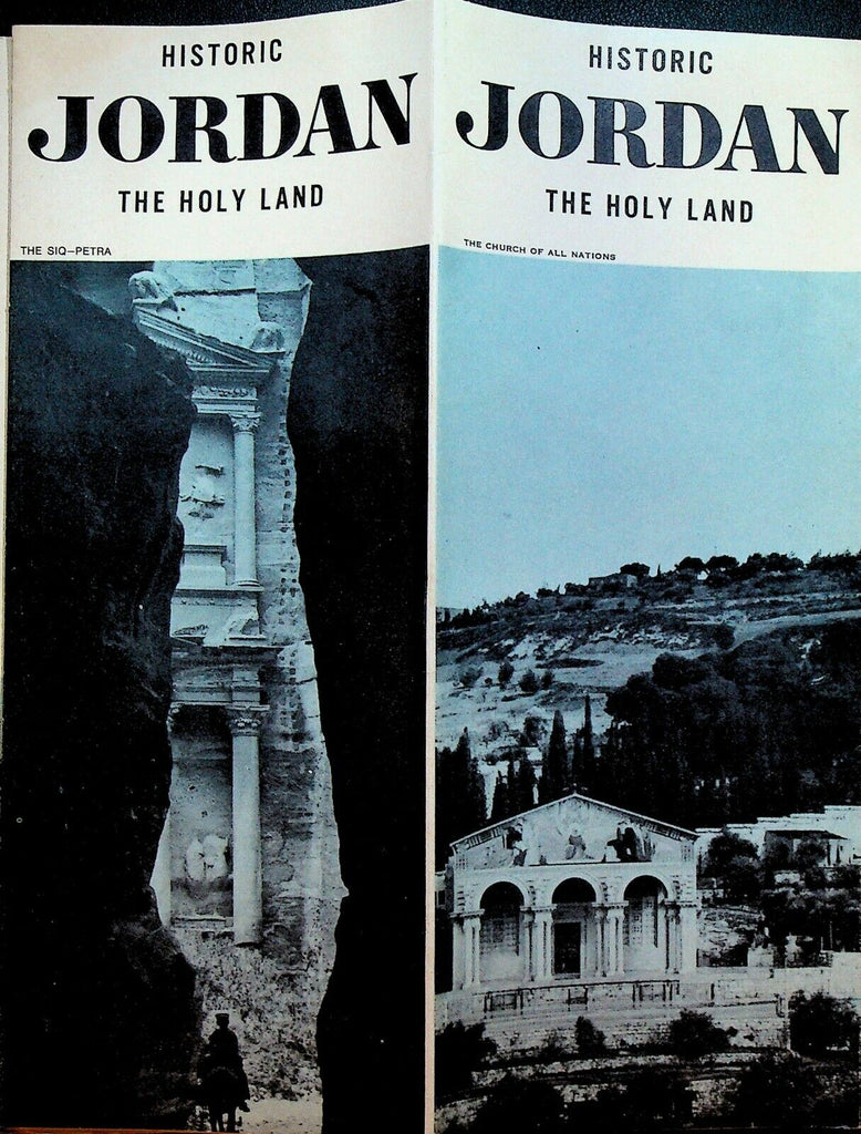 Historic Jordan the Holy Land 1950s Brochure Church of All Nations Siq-Petra