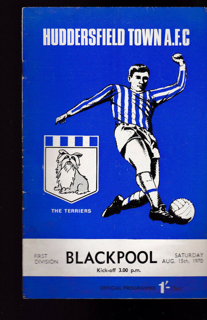 Huddersfield Town AFC vs Blackpool Official Programme August 15 1970
