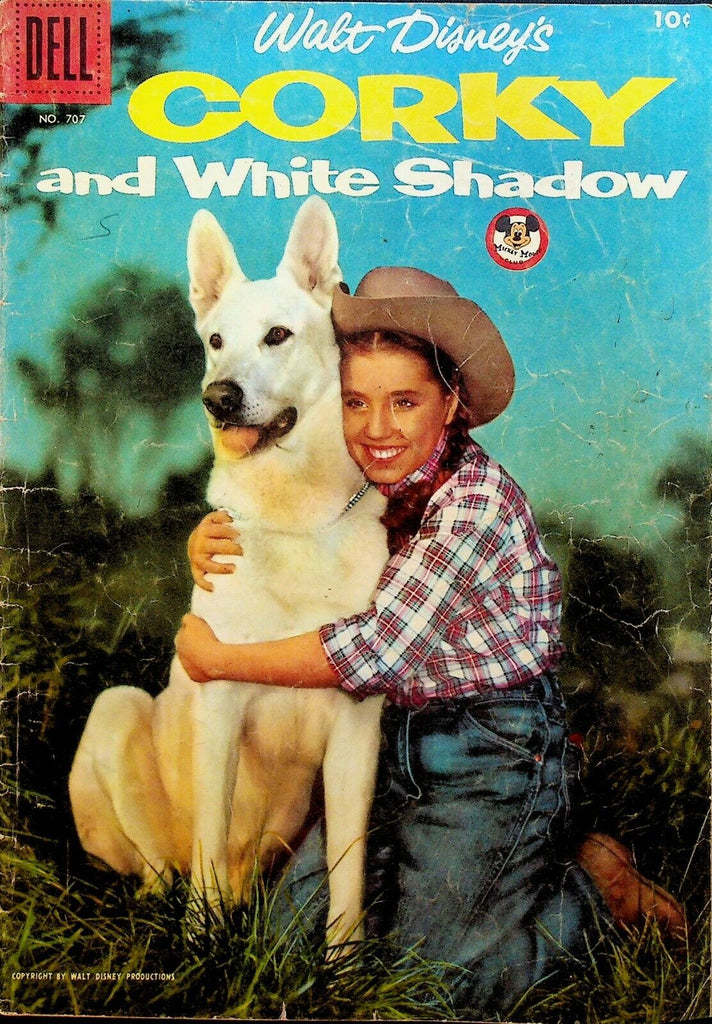 Corky and White Shadow Four Color 707 Dell Walt Disney German Shepard 1956