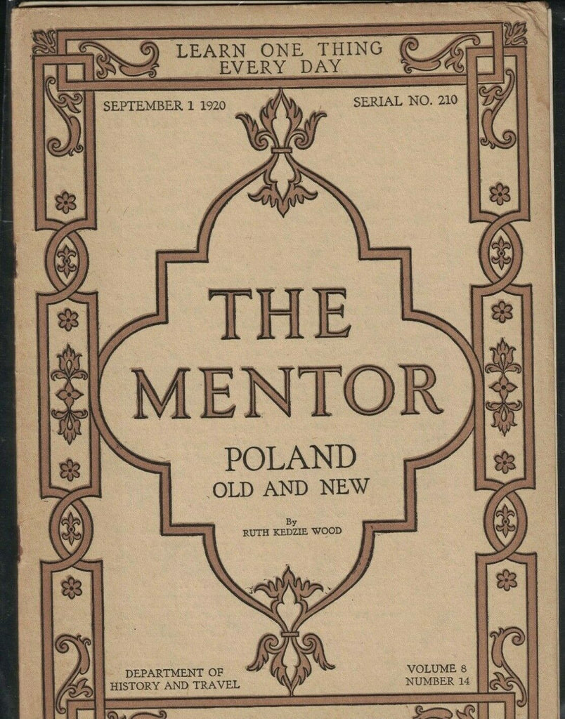 Mentor Magazine #210 September 1 1920 Poland Old and New