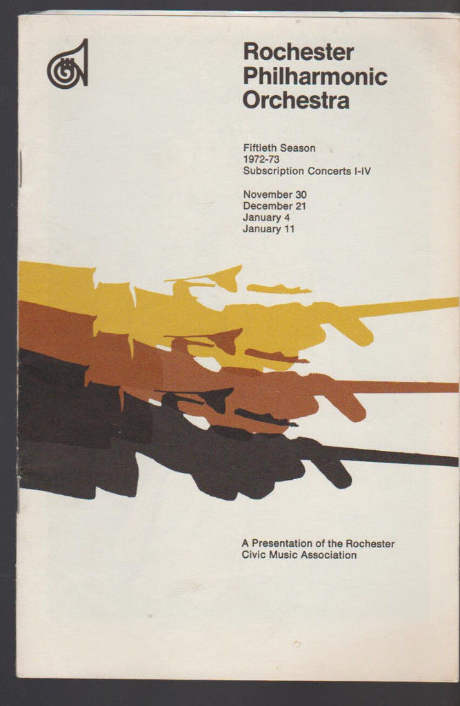 Rochester Philharmonic Orchestra Program 1972 Sergiu Comissions