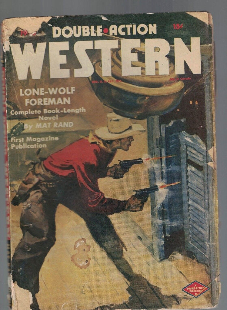 DOUBLE ACTION WESTERN Pulp September 1945 TW Ford Mat Rand