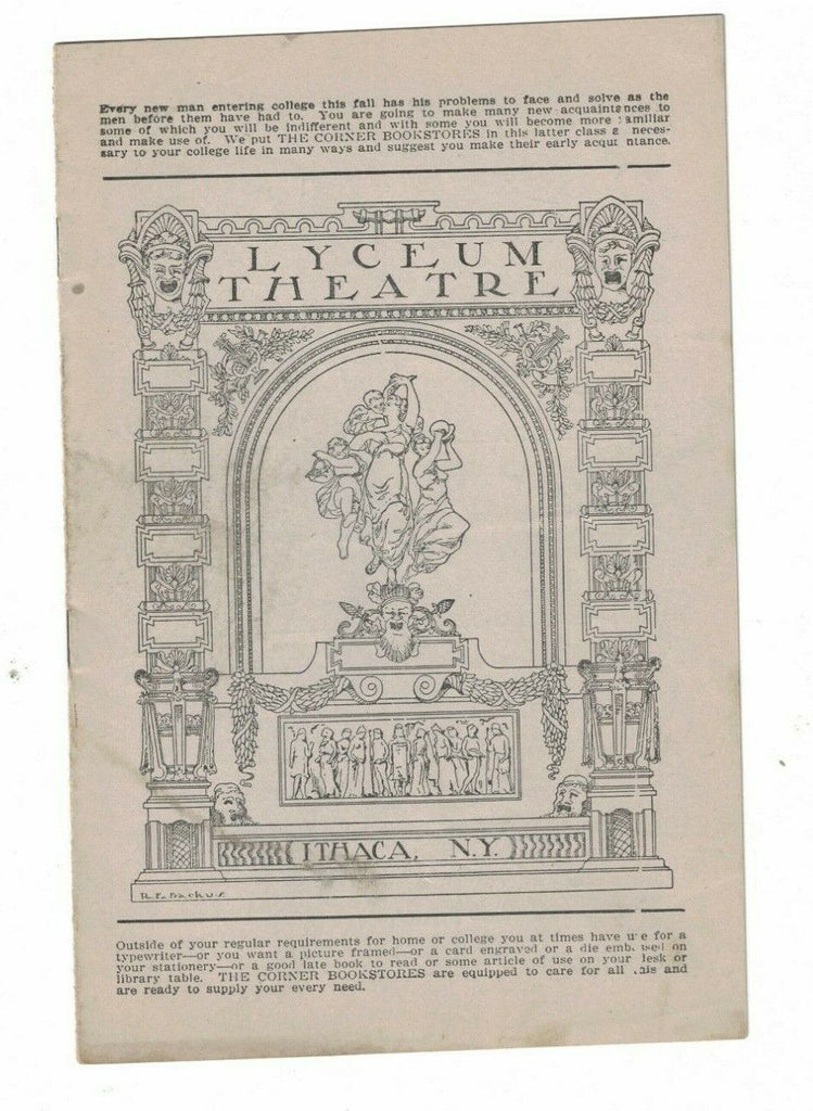 Grumpy Program Lyceum Theatre Ithaca NY December 26 1916 Cyril Maude