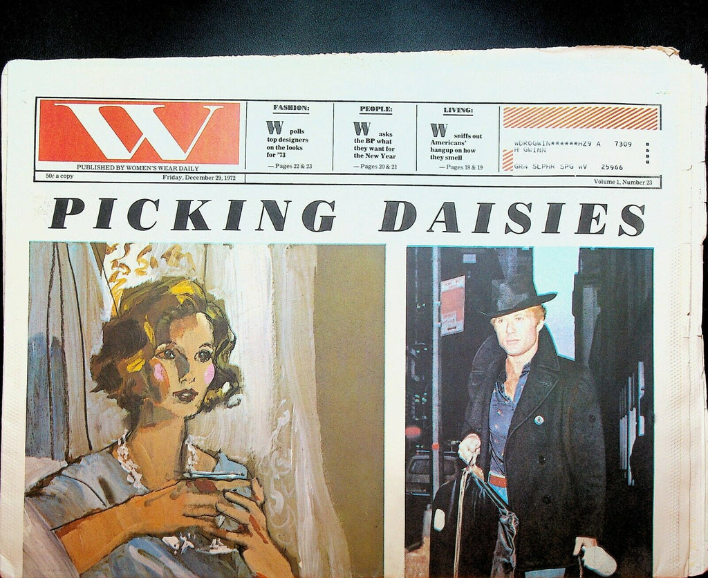 W Magazine December 29 1972 Robert Redford Mia Farrow Great Gatsby Fashion