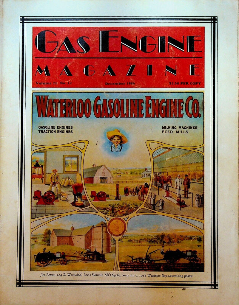 Gas Engine Magazine December 1986 John Deere Webster Magnetos 435 Diesel Tractor
