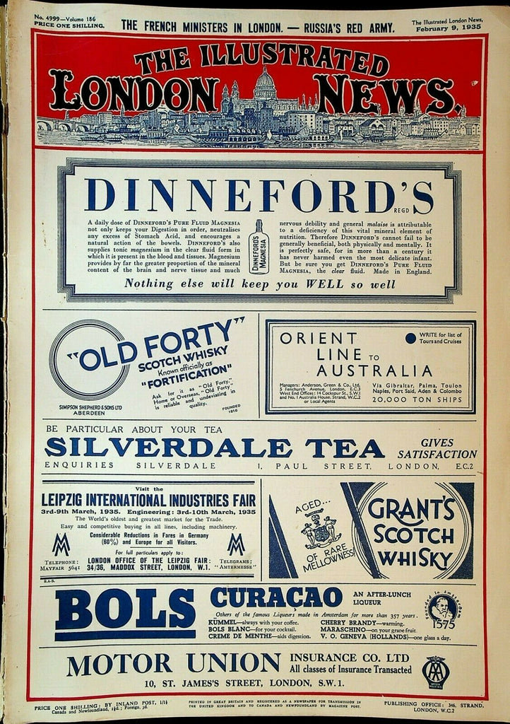 Illustrated London News February 9 1935 Cunard Queen Mary Boy Scouts Red Army