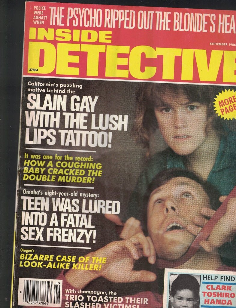 Inside Detective Magazine September 1986 Clark Toshiro Handa Thomas Bianco