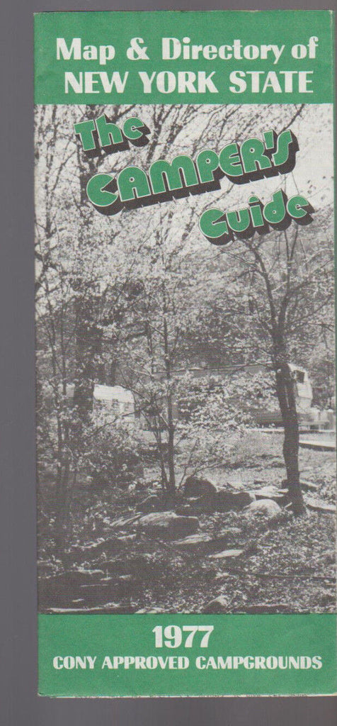 Map & Directory of New York State CONY Approved Campgrounds 1977 Campers Guide