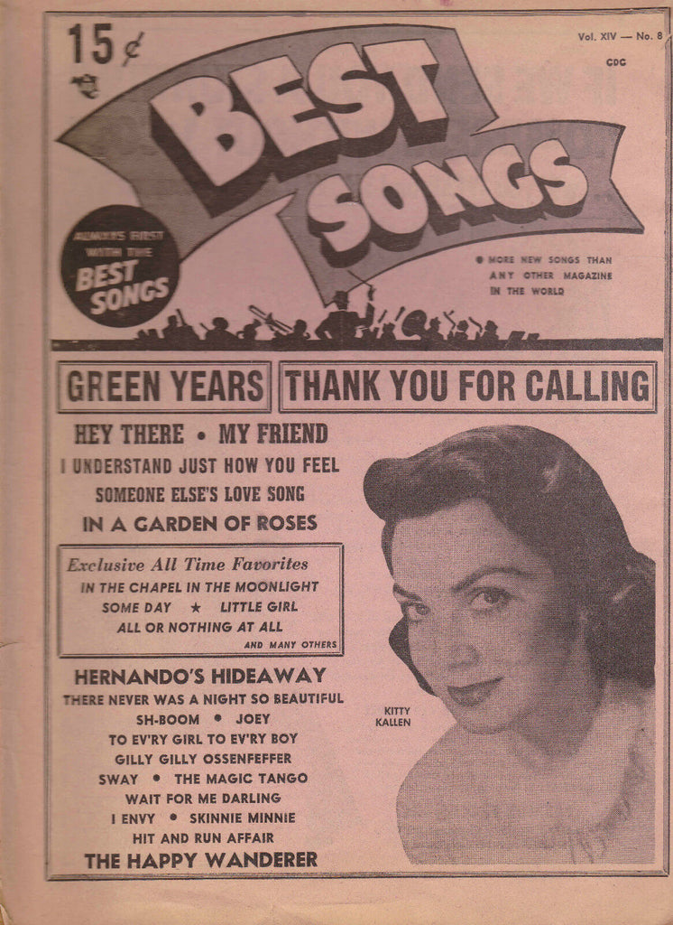 Best Songs Magazine Kitty Kallen 1954 Charlton Vol 14 #8