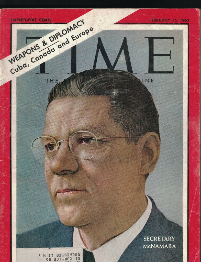 Time Magazine February 15 1963 Robert McNamara Red Auerbach Mona Lisa