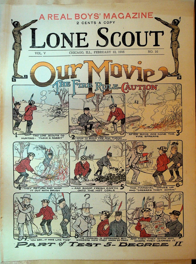Lone Scout Magazine February 12 1916 Scouting Pony Express Abraham Lincoln