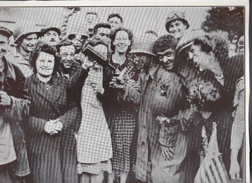 Belgians Toast Victorious Yanks  WWII Dispatch Photo News Service