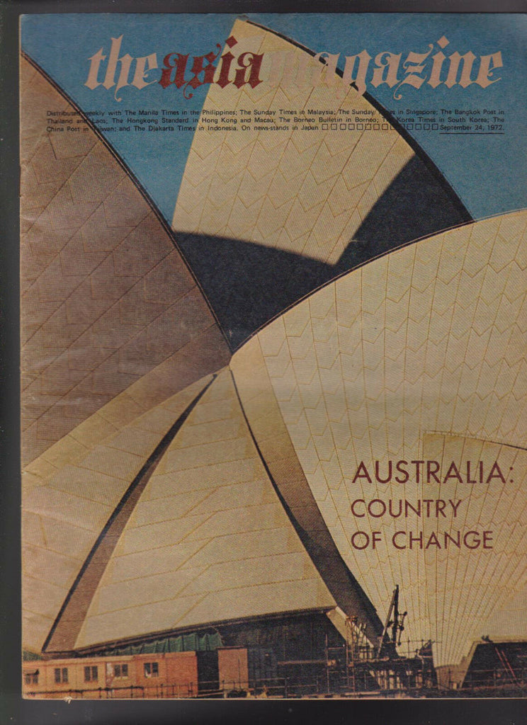 The Asia Magazine September 24 1972 Australia Tibet Pele Lois Bartram
