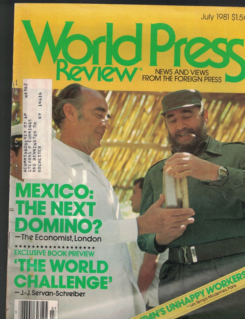 World Press Review Magazine July 1981 FIDEL CASTRO & Mexico Japan