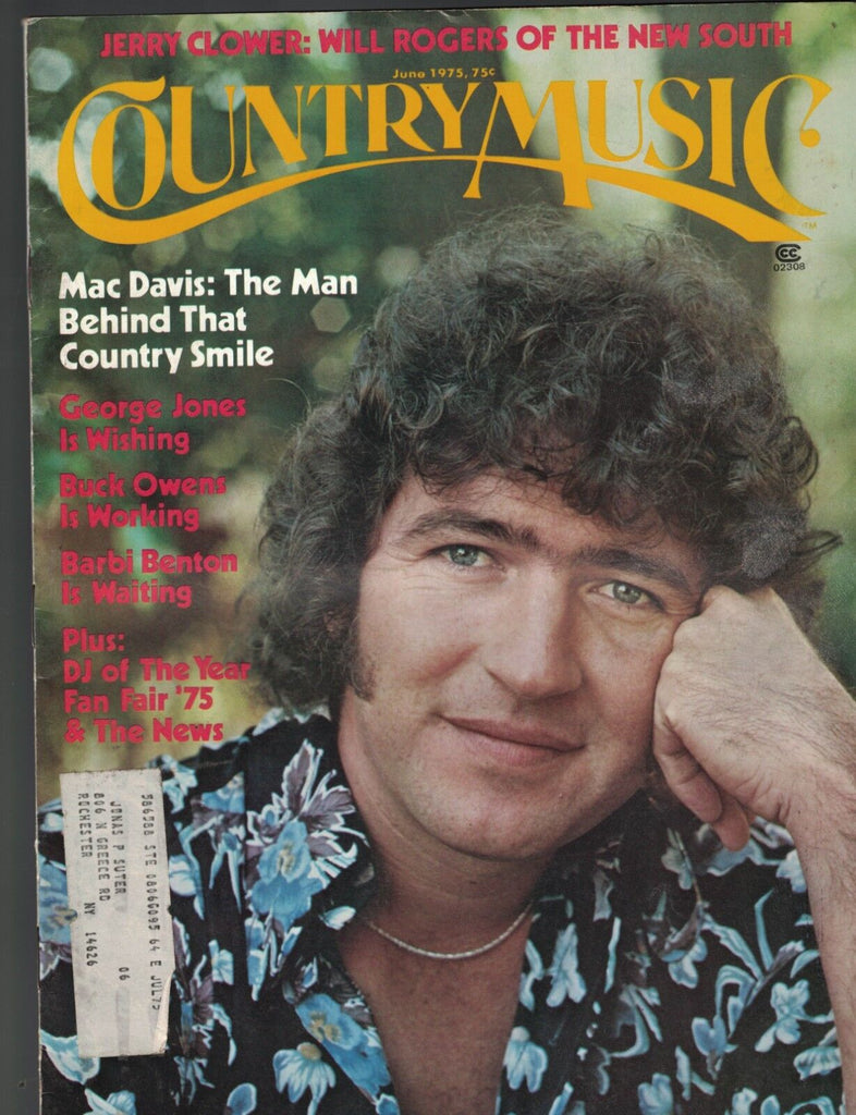 Country Music Magazine June 1975 Mac Davis George Jones Barbi Benton