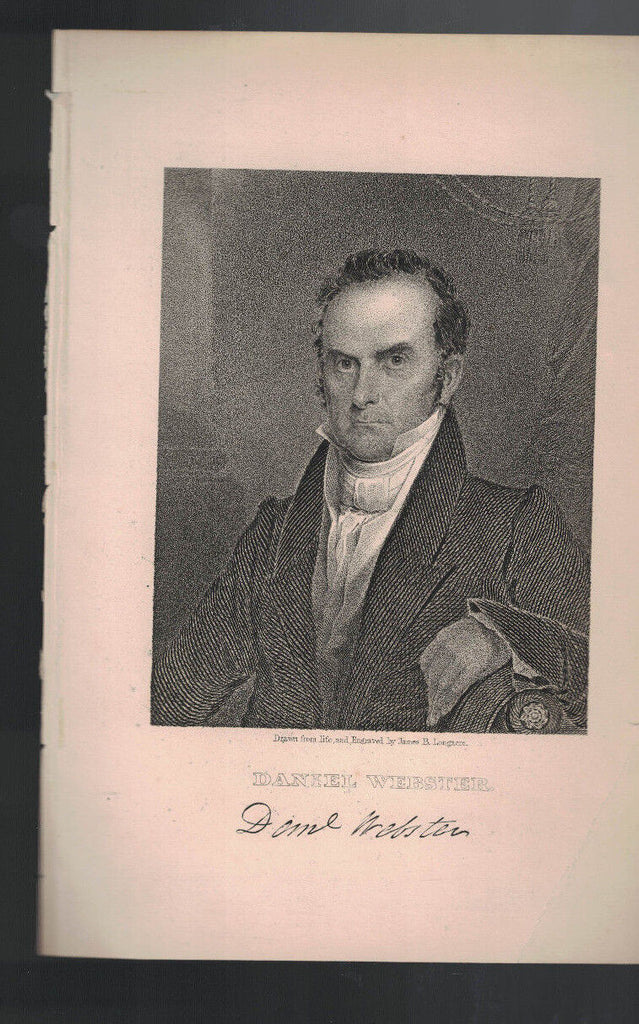 Daniel Webster Vintage Print James Barton Longacre