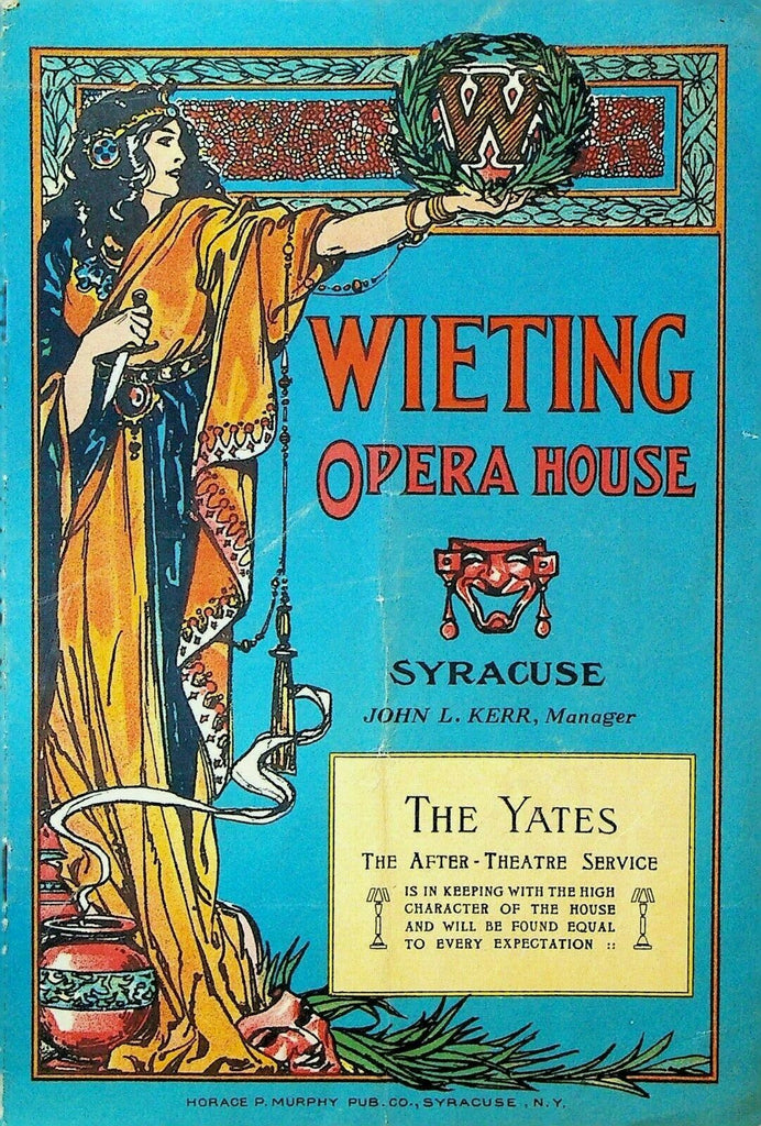 Father & the Boys Playbill June 2 1913 Wieting Opera House Syracuse Bartels Beer